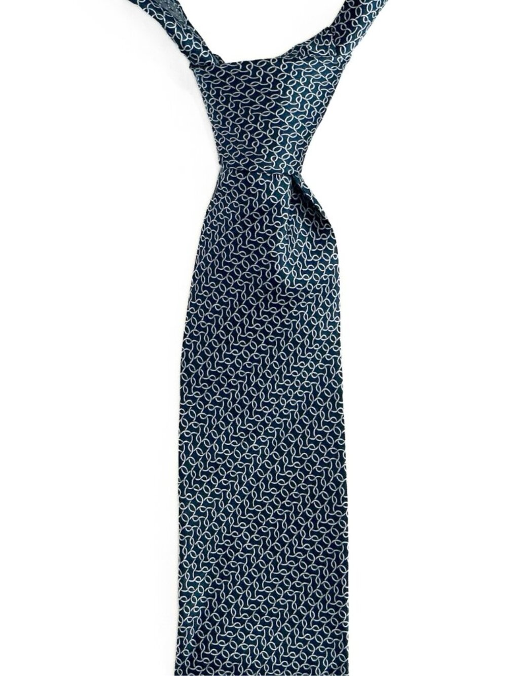 Lanvin Paris Silk Geometric Tie 3.25"